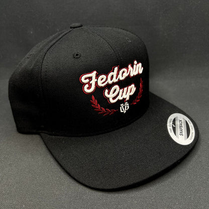 Fedorin Cup Hockey Snapback Hat Yupoong Classics Black Cap