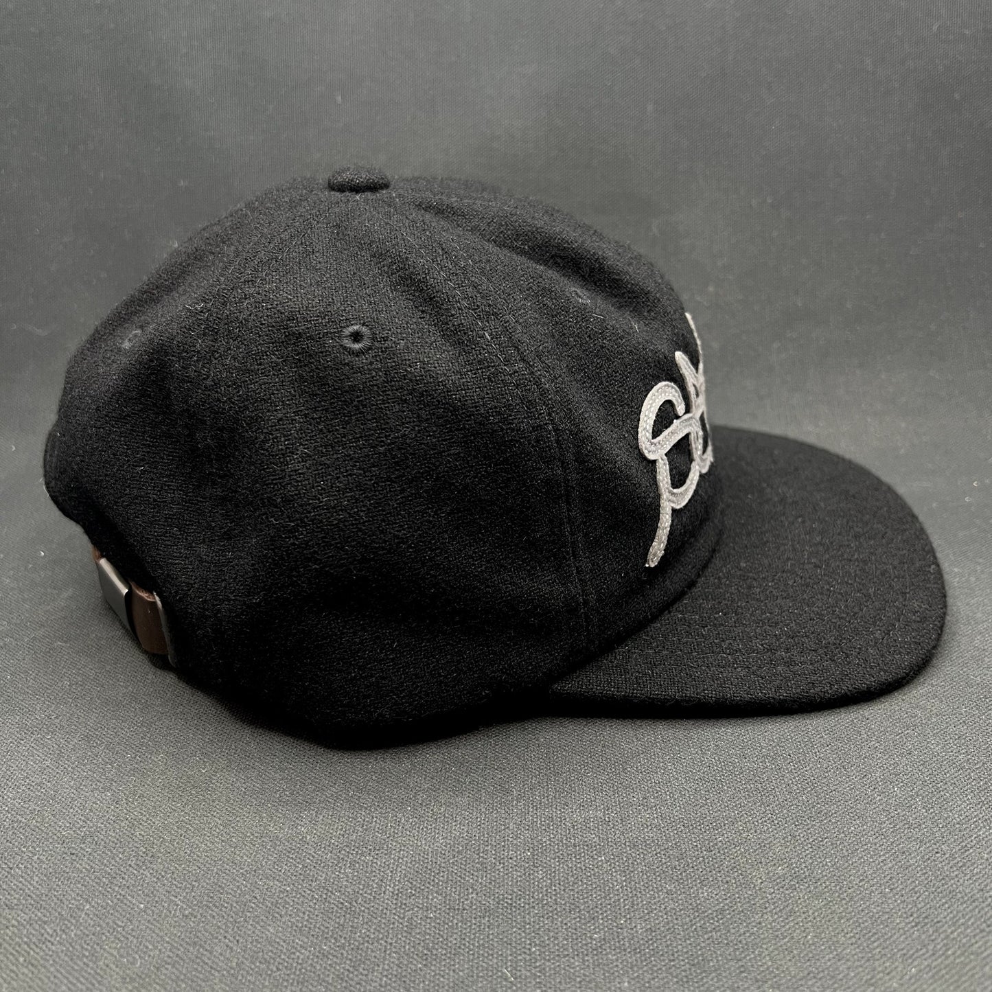 Sake Brand Script Logo Strapback Hat Black Streetwear Cap