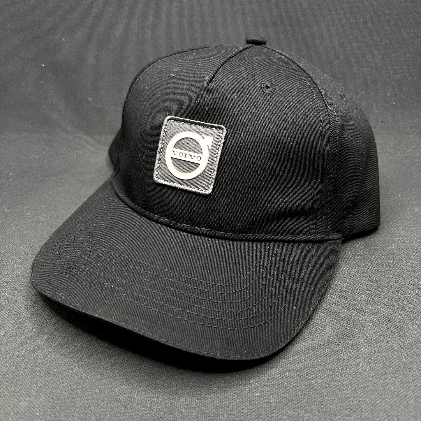 Volvo Iron Mark Logo Adjustable Hat Official Volvo Merchandise Black Cap