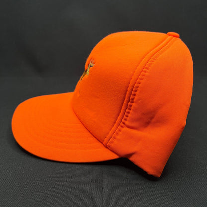 Vintage Winchester Hunting Snapback Hat Blaze Orange Deer Logo