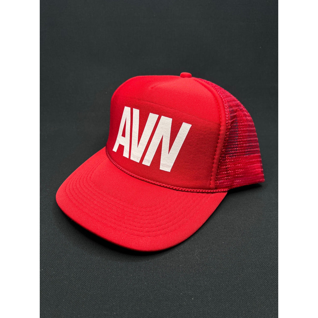 AVN Trucker Hat Classic Red Foam Front Mesh Snapback Adult Video News Promo Cap