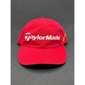 TaylorMade Golf Strapback Hat – Red Cotton Cap w/ Black Brim
