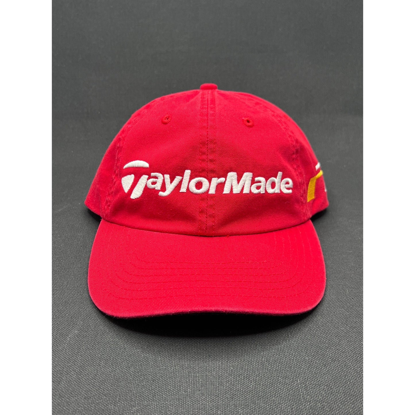 TaylorMade Golf Strapback Hat – Red Cotton Cap w/ Black Brim