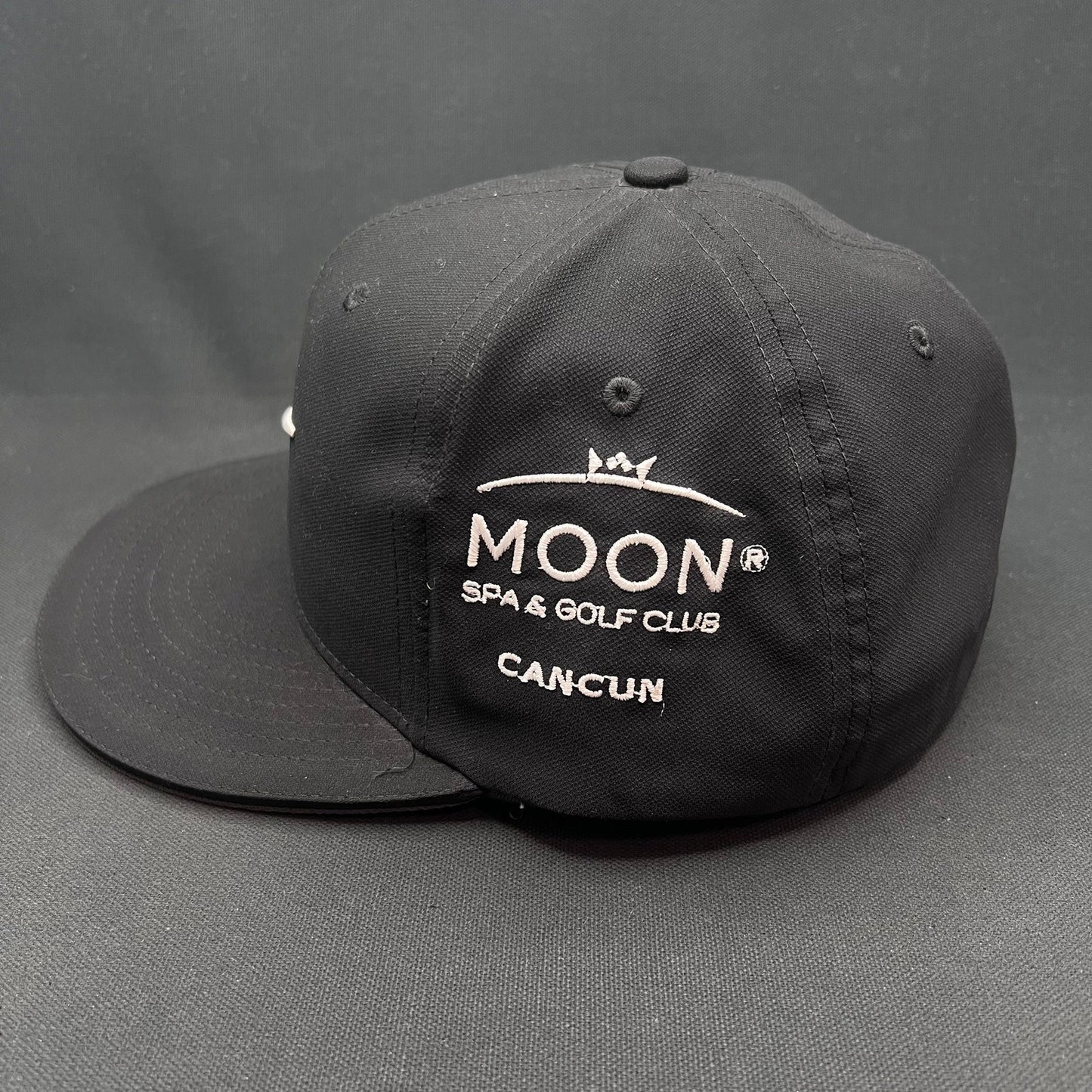 Nike Golf Swoosh Fitted Hat Moon Spa & Golf Club Cancun Black Cap