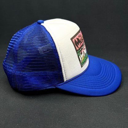 Mesa Cafe Santa Barbara Trucker Snapback Hat Blue SoCal Local