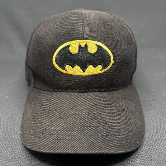 Vintage Batman Warner Bros Strapback Hat Black Logo Cap