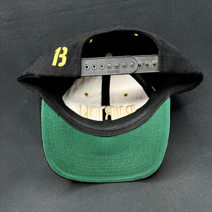 Vintage Burton Snowboards Fine Tree & Co. Snapback Hat Black
