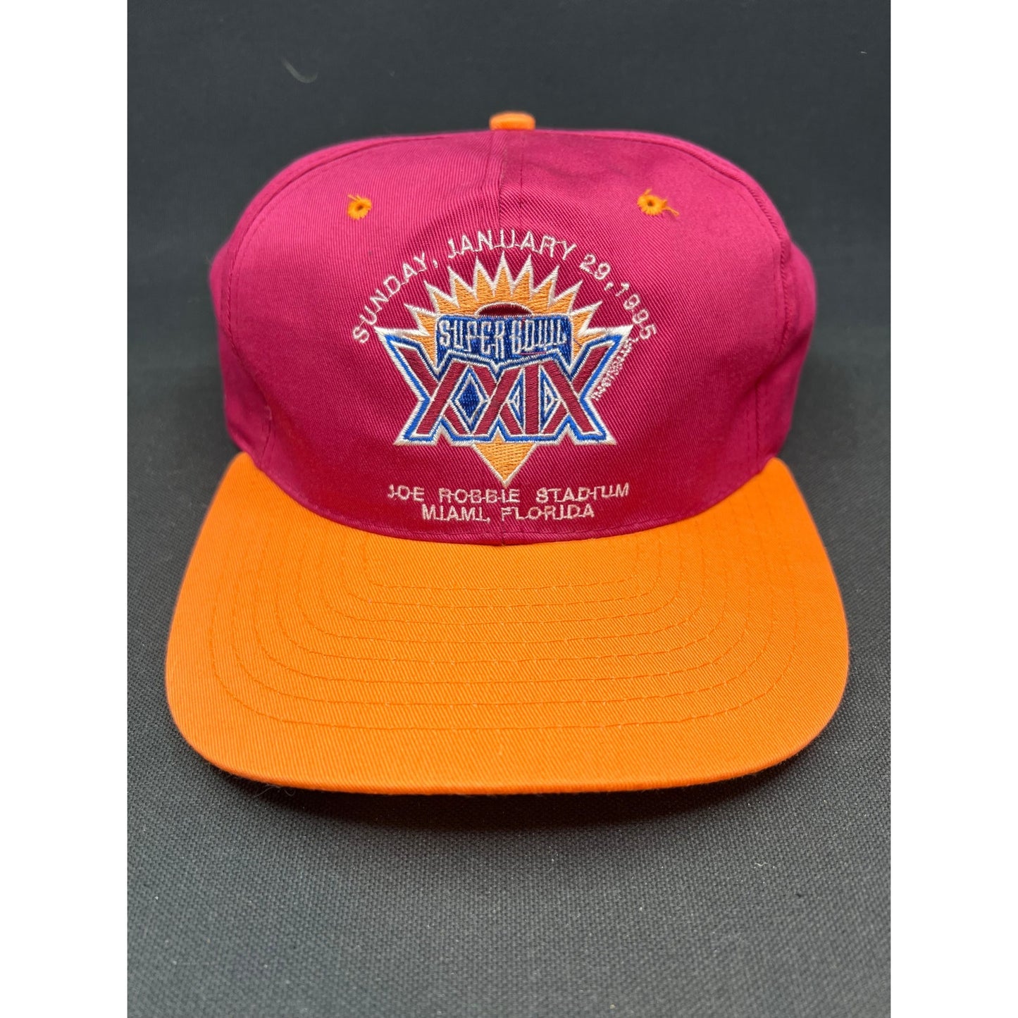 Vintage 1995 Super Bowl XXIX Hat New Era Pro Model Miami FL Snapback Team NFL