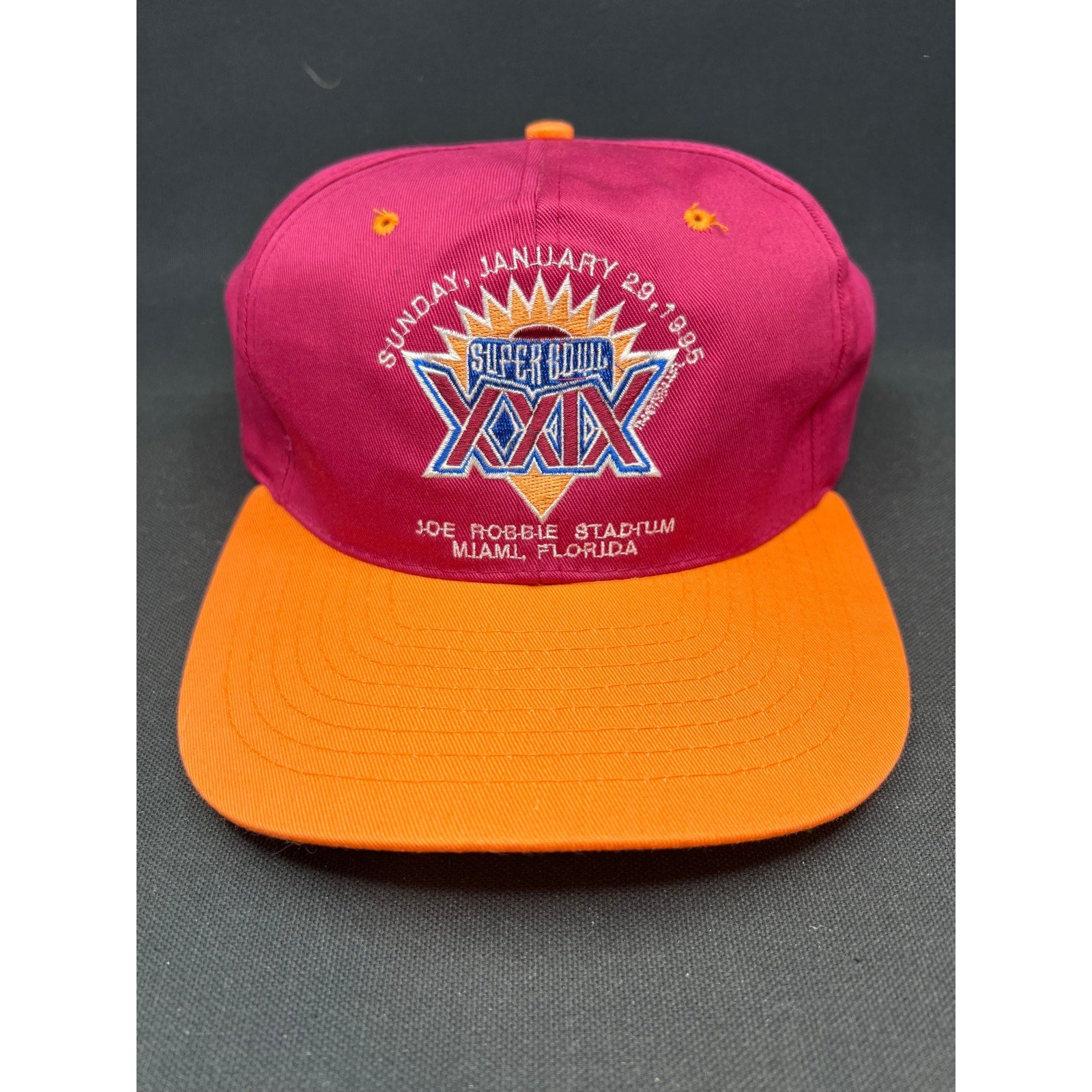 Vintage 1995 Super Bowl XXIX Hat New Era Pro Model Miami FL Snapback Team NFL