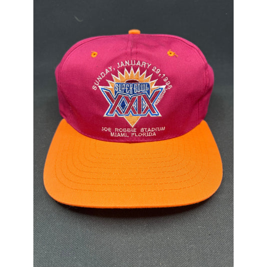 Vintage 1995 Super Bowl XXIX Hat New Era Pro Model Miami FL Snapback Team NFL