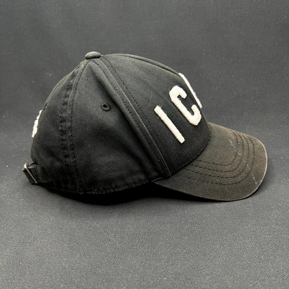 DSQUARED2 ICON Strapback Hat Black Designer Baseball Cap