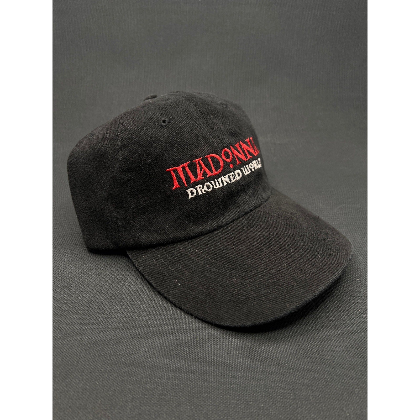 Madonna Drowned World Tour 2001 Black Crew Hat Official Tour Issued Vintage Cap