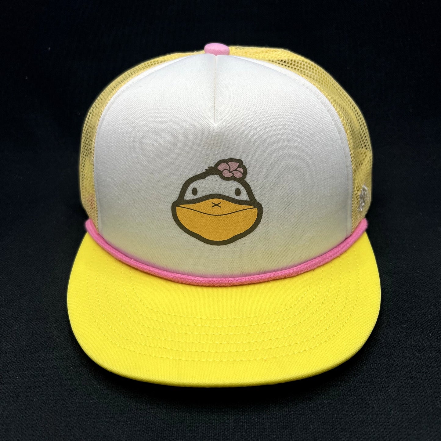 Baby Bum Trucker Snapback Hat Proto Sample Trust The Bum Yellow Pink Cap