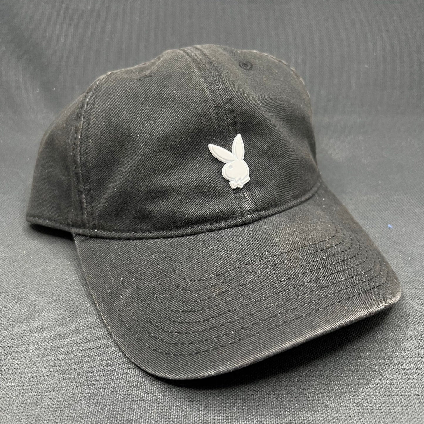 Playboy Metal Bunny Logo Strapback Hat Already Design Co