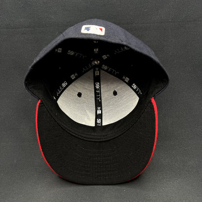 New Era 59FIFTY Atlanta Braves On-Field Fitted Hat 6 7/8 Navy Red MLB Cap