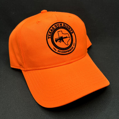 Texas Gun Rights No Compromise Blaze Orange Snapback Hat Otto