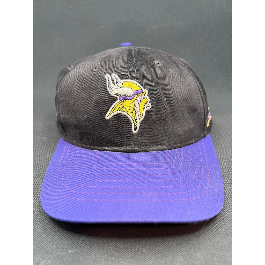 Vintage Minnesota Vikings Logo Athletic Snapback – Black & Purple, Made in USA