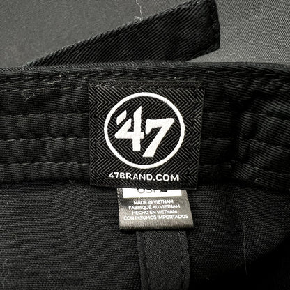 47 Brand Black “S” Strapback Hat Clean Up Adjustable Cap