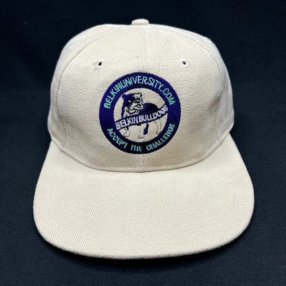 Vintage Belkin University Bulldogs Strapback Hat Cream Headmost Cap