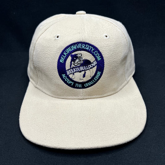 Vintage Belkin University Bulldogs Strapback Hat Cream Headmost Cap