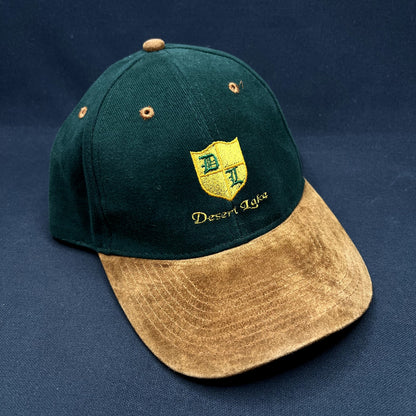Vintage Desert Lake Golf Strapback Hat Suede Brim OTTO Leather Strap