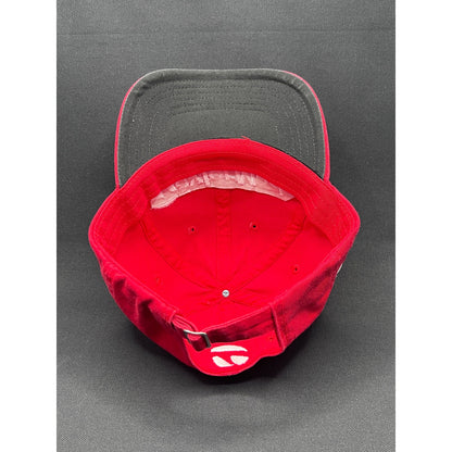 TaylorMade Golf Strapback Hat – Red Cotton Cap w/ Black Brim
