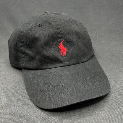 Polo Ralph Lauren Strapback Hat Black Red Pony Classic Cap