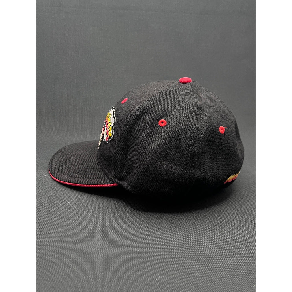 Vintage Warheads Candy Logo Autographed Otto Flex Hat Black Red Y2K Promo Cap