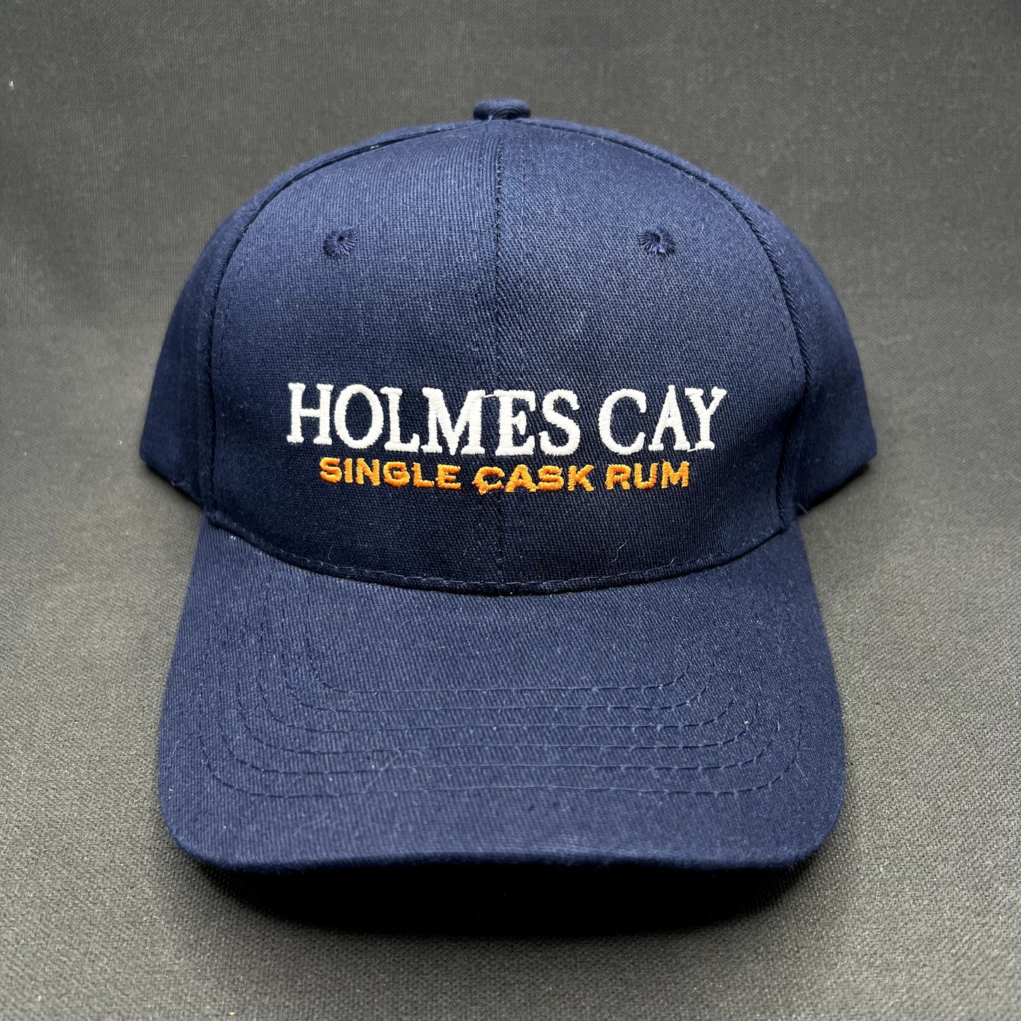 Holmes Cay Single Cask Rum Strapback Hat Navy Blue 100% Cotton Adjustable Cap