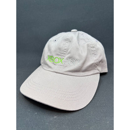 Vintage Xbox 360 Promo Hat Official Microsoft Strapback Gray Dad Cap Black Brim