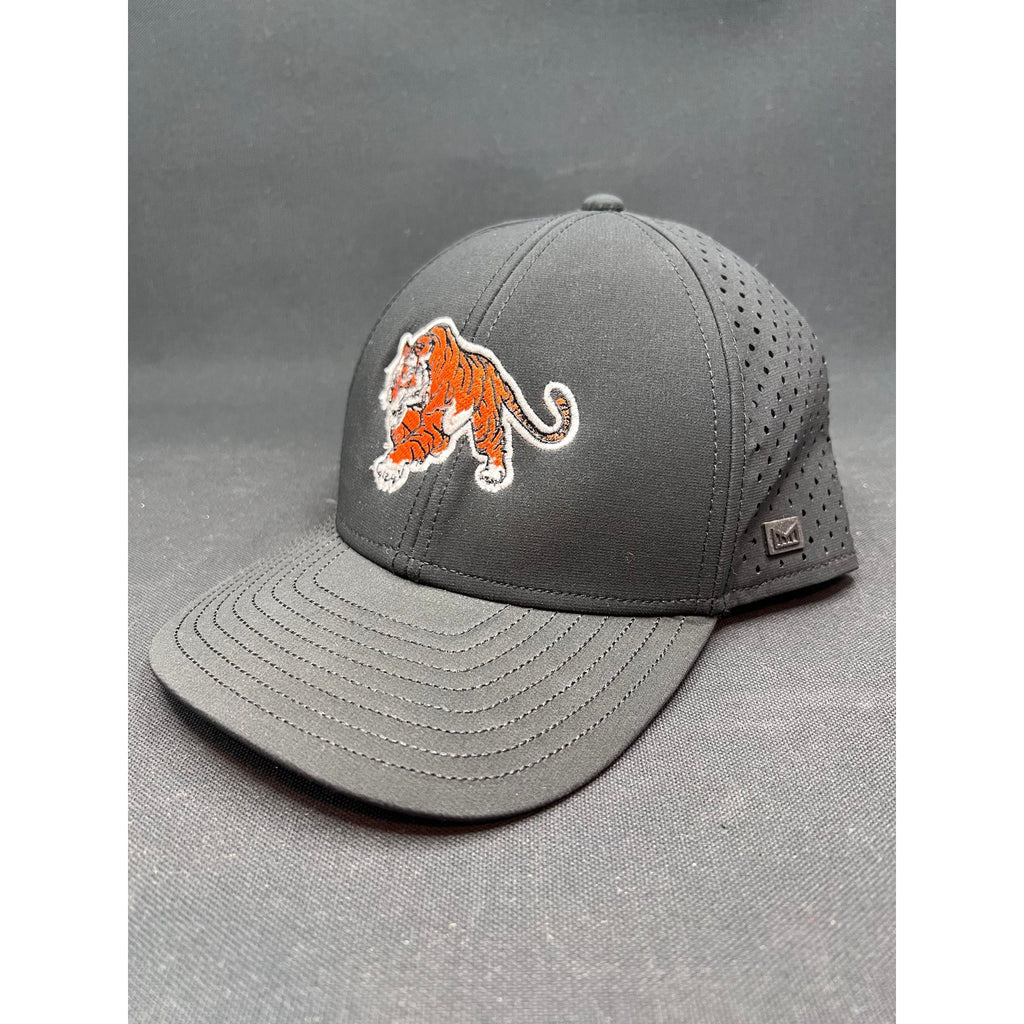 Melin A-Game Hydro Tiger Patch Snapback Hat Black Water Resistant Tech