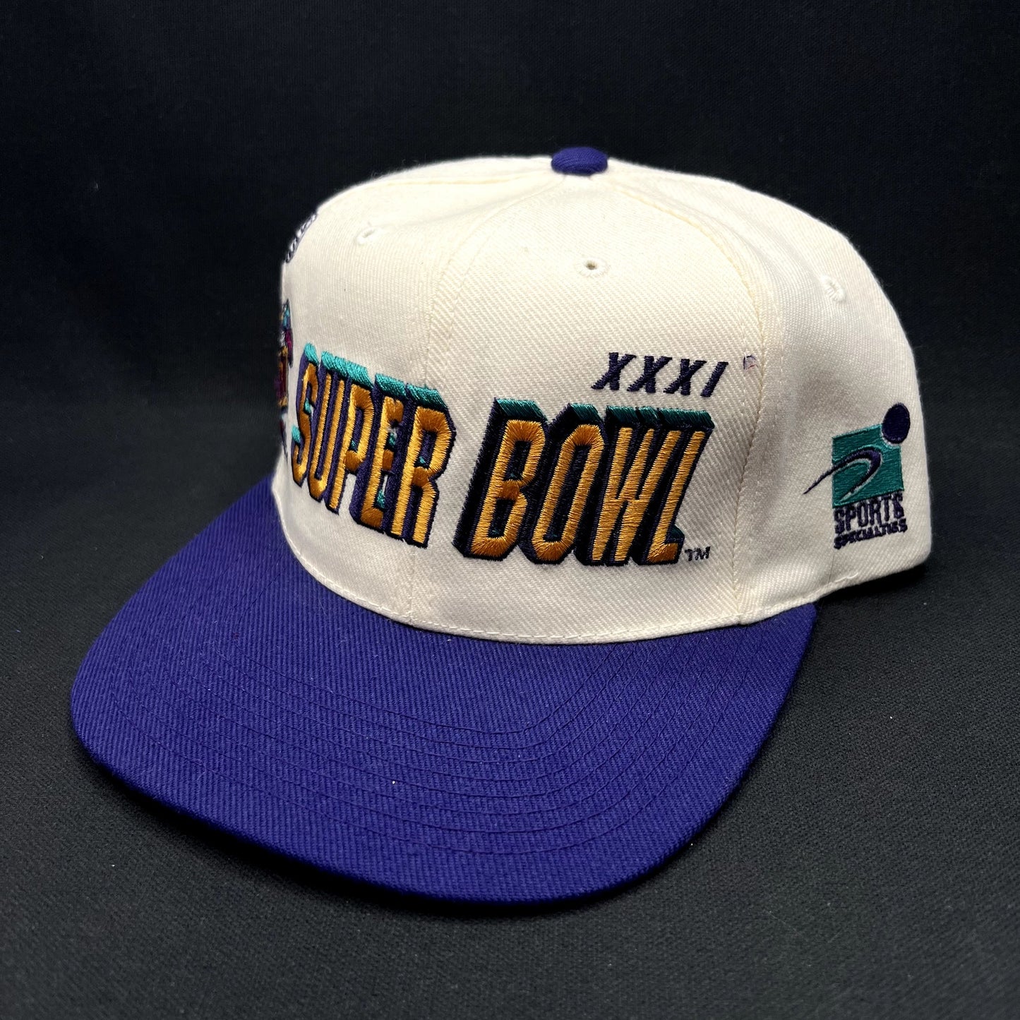 Vintage 1997 Super Bowl XXXI Shadow Snapback Sports Specialties NFL Hat