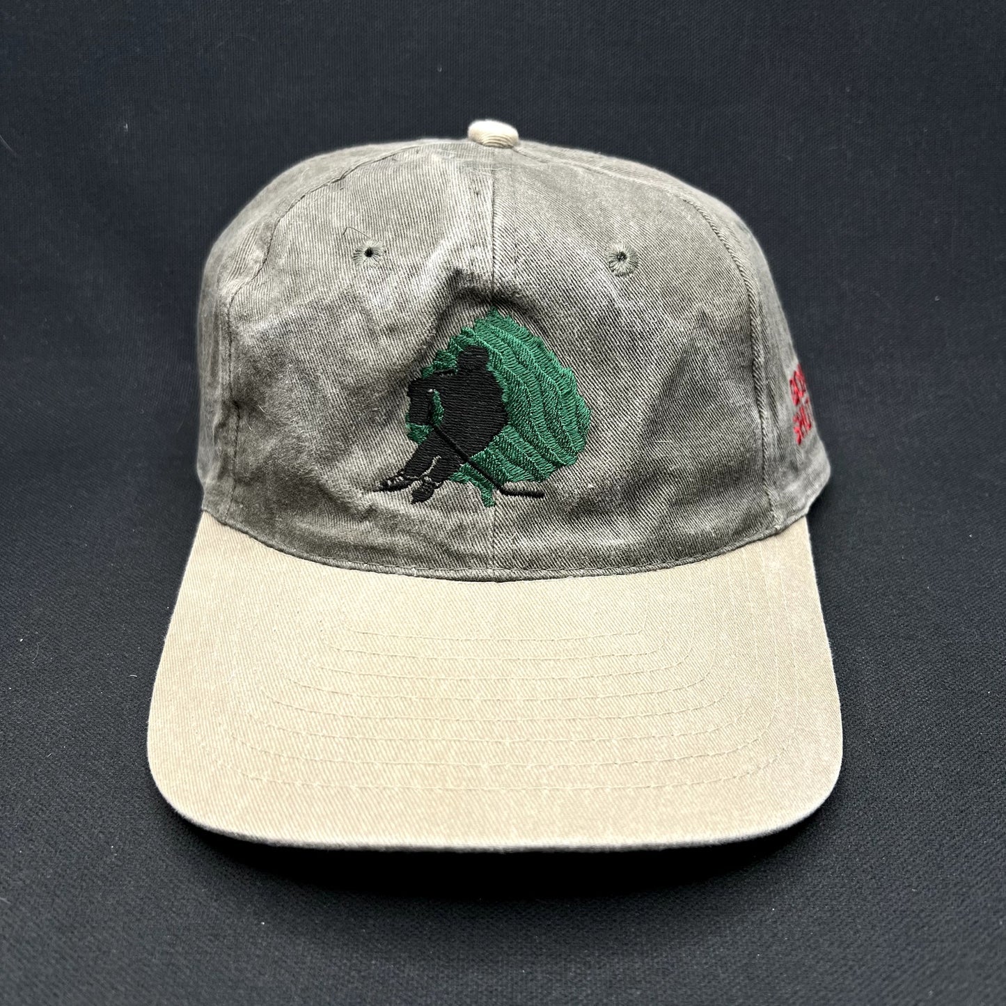 Vintage Aspen Fall Face Off Hockey Tournament Strapback Hat Goalie Shut Out Cap