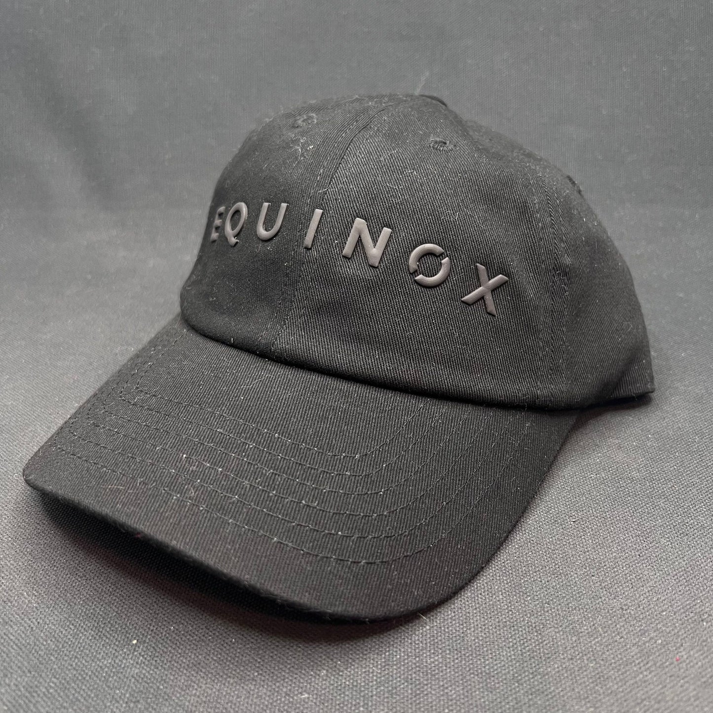 Equinox x DI Snapback Hat Black Rubber Logo Gym Fitness Cap Strapback