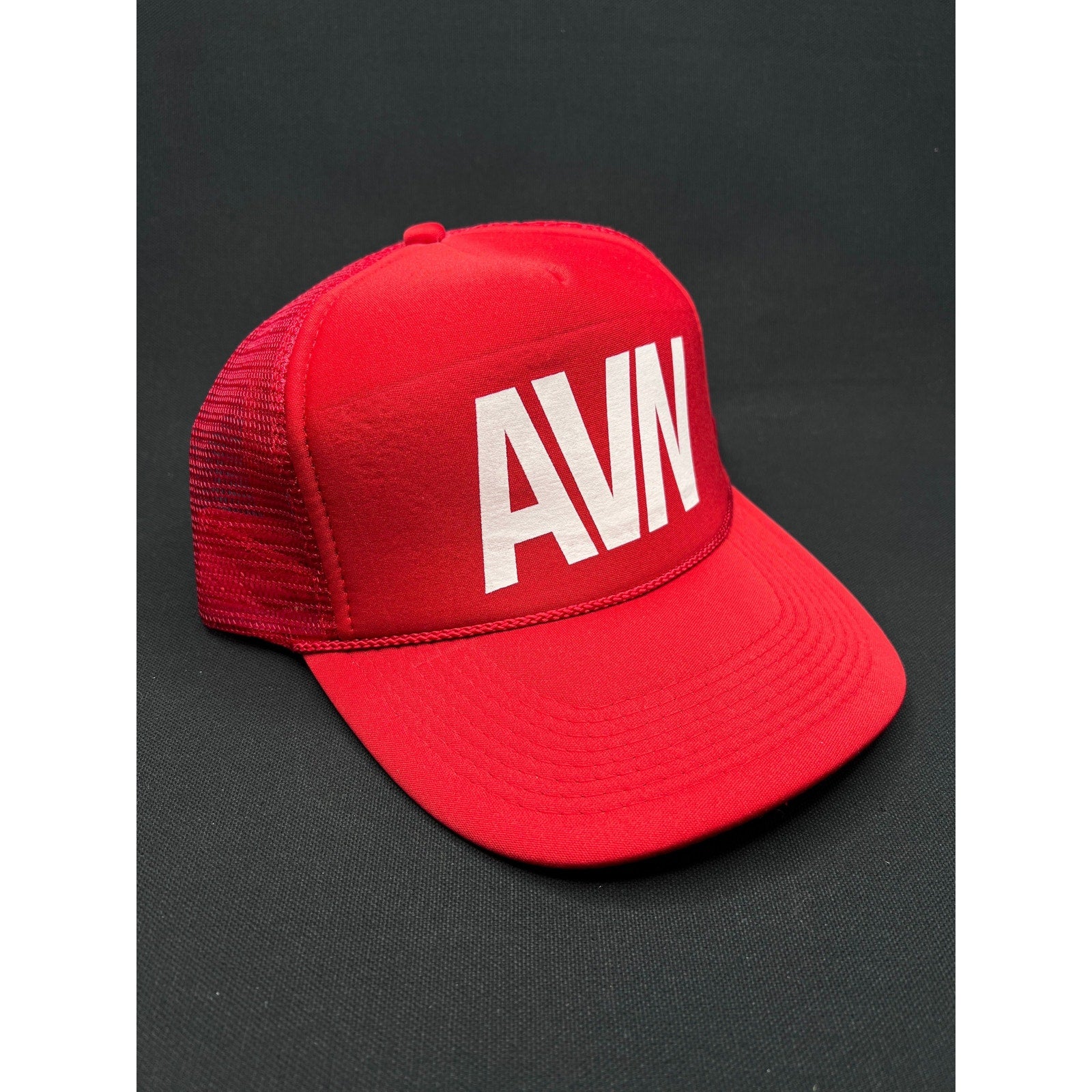 AVN Trucker Hat Classic Red Foam Front Mesh Snapback Adult Video News Promo Cap
