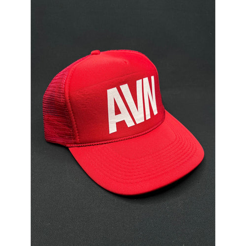 AVN Trucker Hat Classic Red Foam Front Mesh Snapback Adult Video News Promo Cap