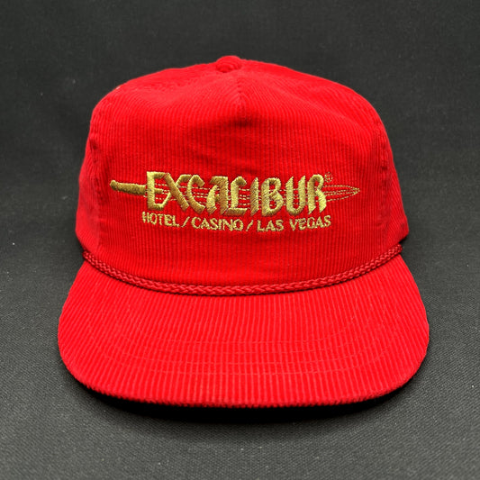 Vintage 90s Excalibur Hotel Casino Las Vegas Corduroy Snapback Hat