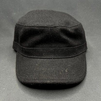 Peter Grimm Black Wool Blend Military Cadet Cap OS