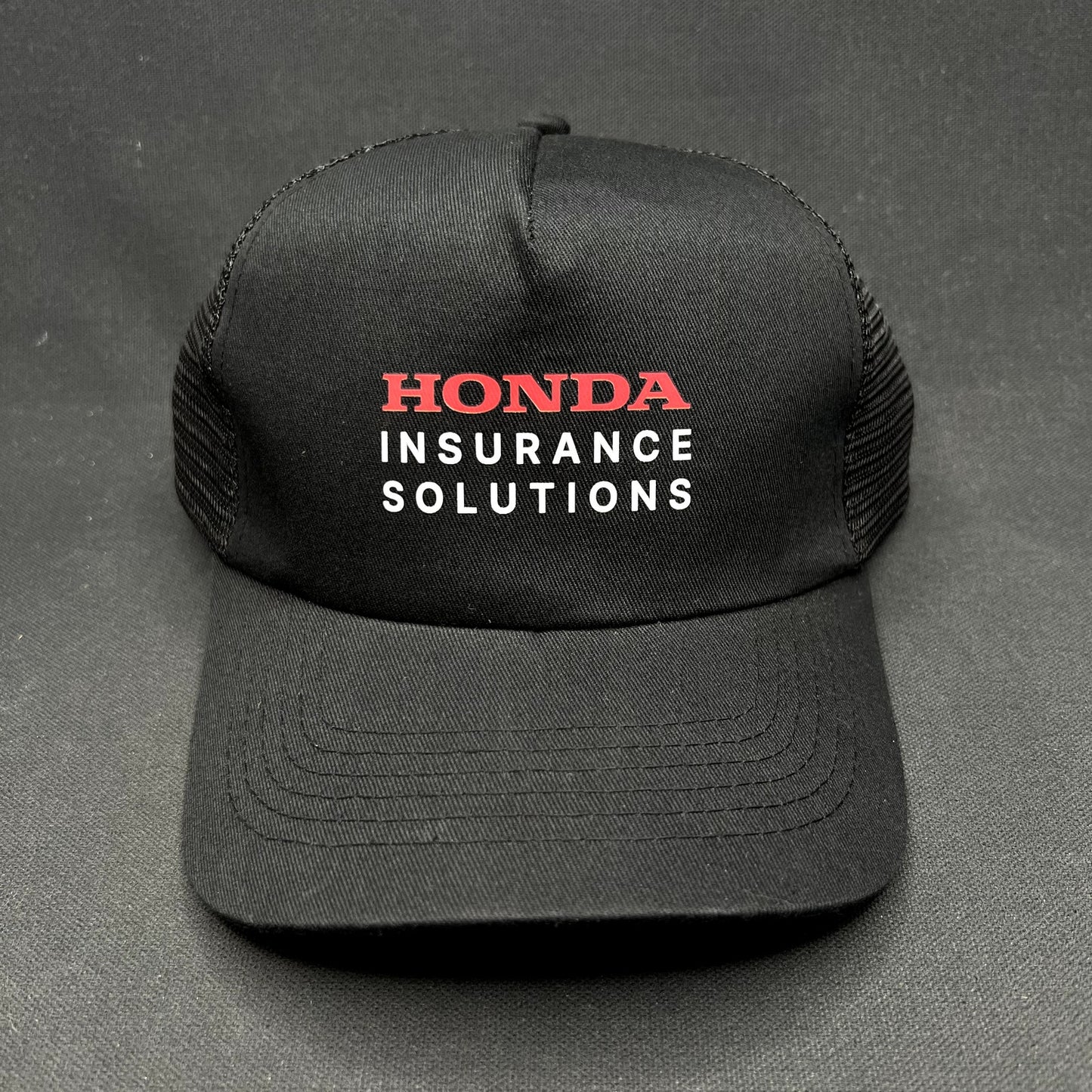 Honda Insurance Solutions Black Mesh Snapback Trucker Hat