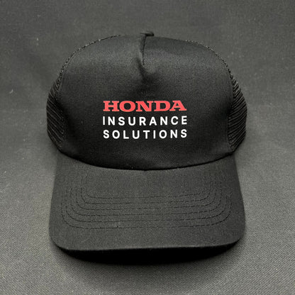 Honda Insurance Solutions Black Mesh Snapback Trucker Hat