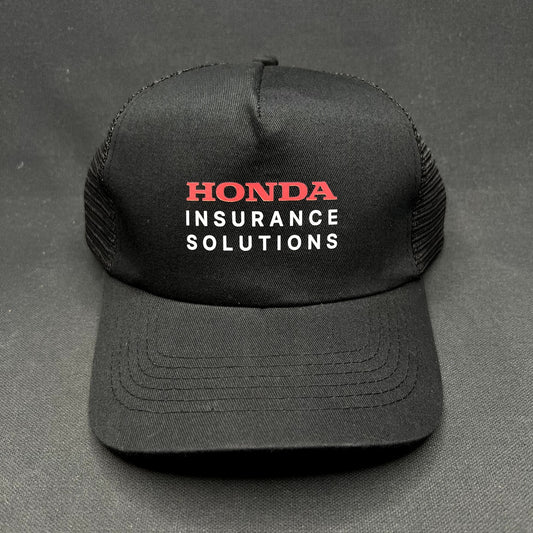Honda Insurance Solutions Black Mesh Snapback Trucker Hat
