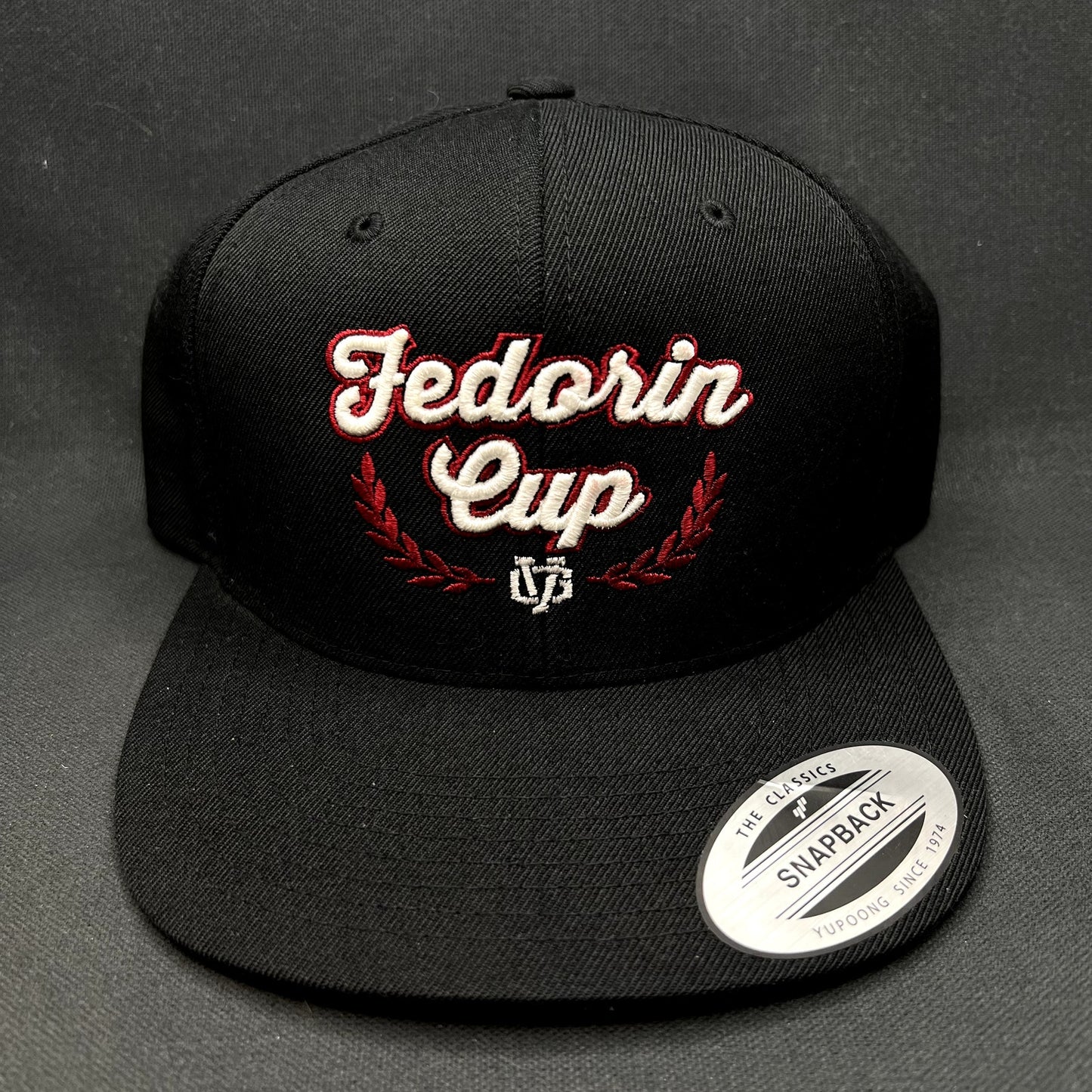 Fedorin Cup Hockey Snapback Hat Yupoong Classics Black Cap