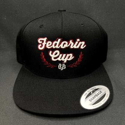 Fedorin Cup Hockey Snapback Hat Yupoong Classics Black Cap