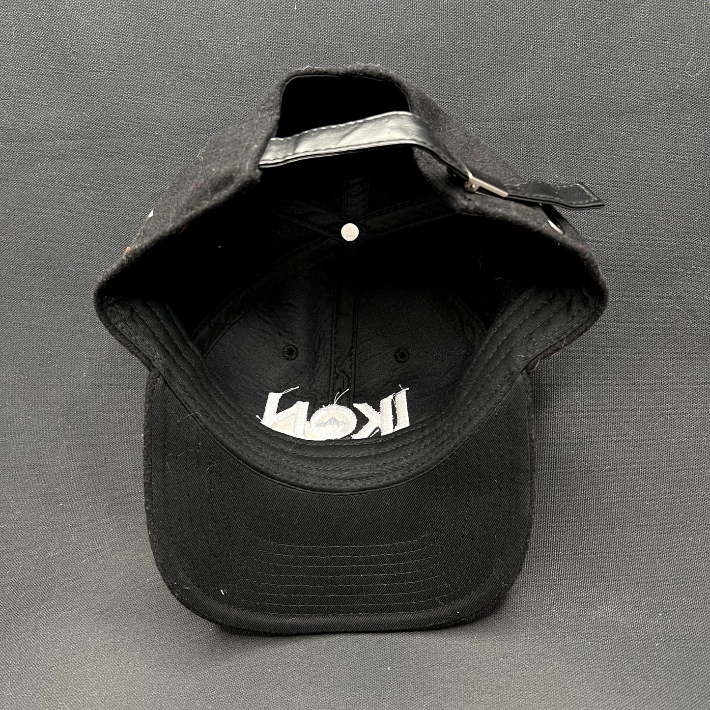 Ikon Pass Mammoth Mountain Black Wool Blend Strapback Hat Otto Ski Snowboard