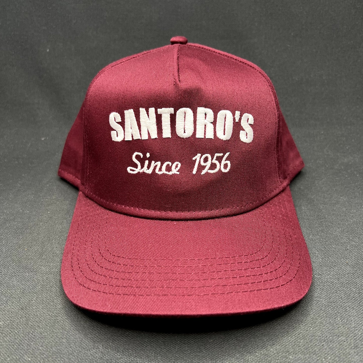 Vintage Santoro’s Since 1956 Snapback Hat Burgundy Otto Cap