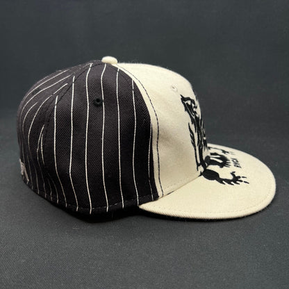 7 1/2 RVCA Crest Graphic Fitted Hat Black White Y2K
