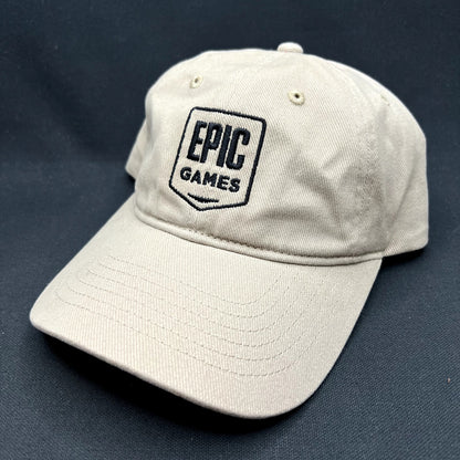 Epic Games Strapback Hat Beige Fortnite Gaming Dad Cap Embroidered