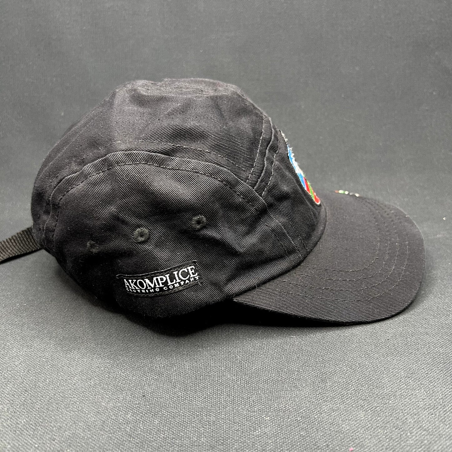 Akomplice Clothing Strapback Hat Black Crest Patch Streetwear Cap