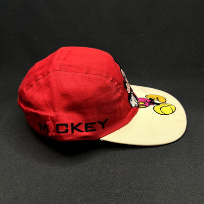 Disney Mickey Mouse Kids Snapback Hat Red White Embroidered Character Cap Youth