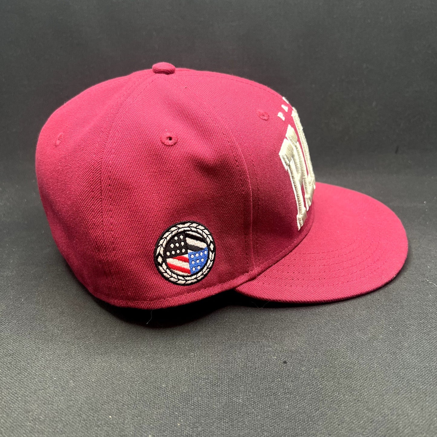 Paper Planes “PLANES” Burgundy Fitted Hat 7 1/2 Streetwear Roc Nation Cap